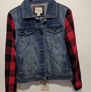 Jean jacket with flannel